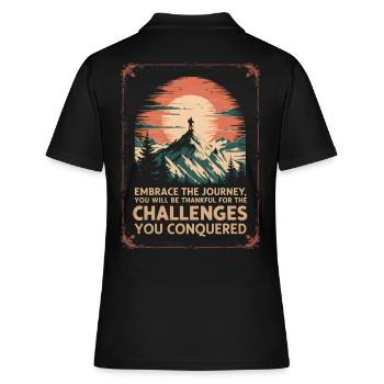 Embrace the journey - Women's Polo Shirt - black - Back - Ailine (174cm)