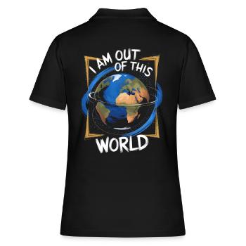 Ich bin nicht von dieser Welt / Außerirdisch - Frauen Polo Shirt - Schwarz - Hinten - Ailine (174cm)