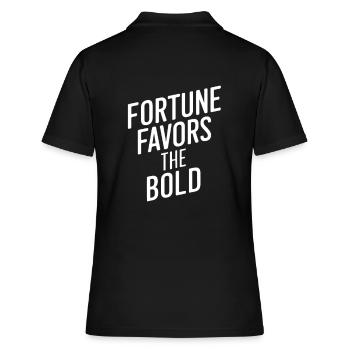 La fortune sourit aux audacieux - Polo Femme - noir - Dos - Ailine (174cm)