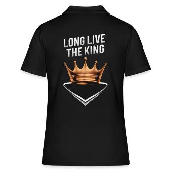 Vive le roi avec une couronne - Polo Femme - noir - Dos - Ailine (174cm)