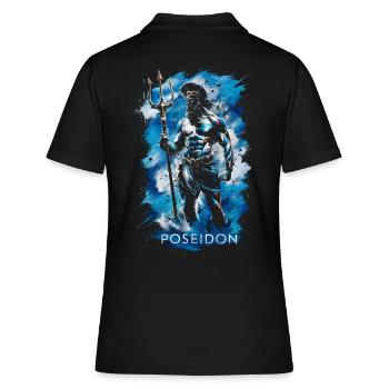 Trident de Poséidon - Polo Femme - noir - Dos - Ailine (174cm)