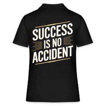 Success is no accident - Women's Polo Shirt - black - Back - Ailine (174cm)