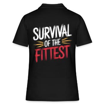 Survival of the fittest - Women's Polo Shirt - black - Back - Ailine (174cm)