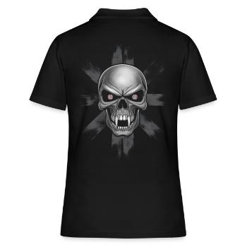 Crâne sinistre vampire - Polo Femme - noir - Dos - Ailine (174cm)