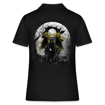 mystique halloween fantôme - Polo Femme - noir - Dos - Ailine (174cm)