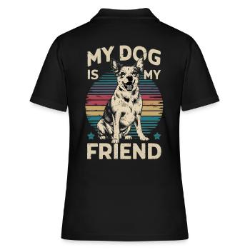 Mon chien est mon ami - Polo Femme - noir - Dos - Ailine (174cm)