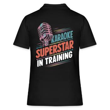 Superstar du karaoké en formation - Polo Femme - noir - Dos - Ailine (174cm)