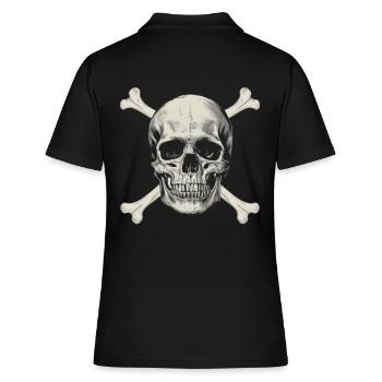 Drapeau pirate Crâne avec des os - Polo Femme - noir - Dos - Ailine (174cm)