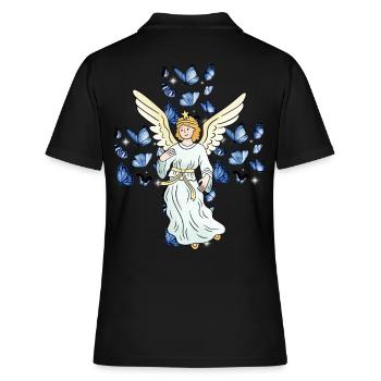 Ange Croix Crucifix Papillons Croix - Polo Femme - noir - Dos - Ailine (174cm)