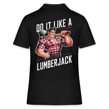 Do it like a lumberjack - Women's Polo Shirt - black - Back - Ailine (174cm)