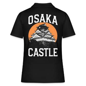 Burg Osaka, Japan - Frauen Polo Shirt - Schwarz - Hinten - Ailine (174cm)