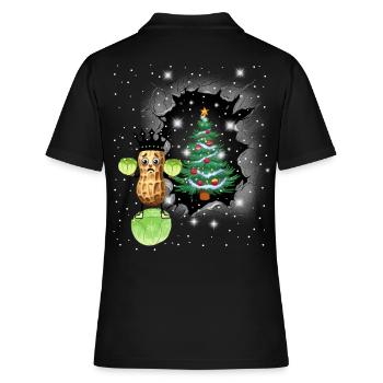 Winter Erdnuss Kohl König Gemüse Xmas Vegetarisch - Frauen Polo Shirt - Schwarz - Hinten - Ailine (174cm)
