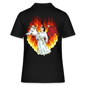 Ange occulte spirituel - Polo Femme - noir - Dos - Ailine (174cm)
