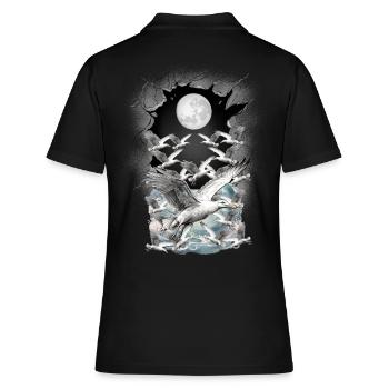 Seagulls Seagull Maritime - Women's Polo Shirt - black - Back - Ailine (174cm)