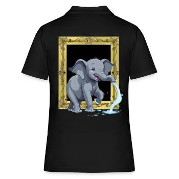 Éléphant Trompe d’éléphant - Polo Femme - noir - Dos - Ailine (174cm)