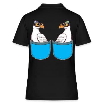 Marins Seagulls Marins maritimes - Polo Femme - noir - Dos - Ailine (174cm)