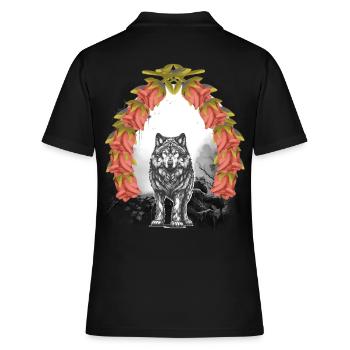 Loup loups Halloween conte de fées conte de fées caractère mystique - Polo Femme - noir - Dos - Ailine (174cm)