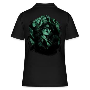 Nature Forest Shaman Shaman Nature Lovers - Women's Polo Shirt - black - Back - Ailine (174cm)