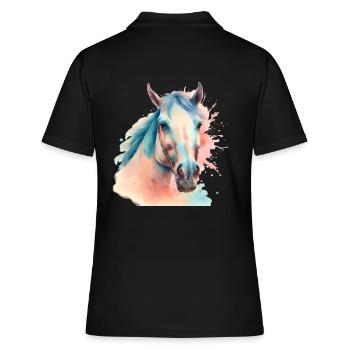 Cheval Chevaux Tête de cheval - Polo Femme - noir - Dos - Ailine (174cm)