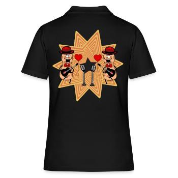 Peanut Musicien Guitariste Guitariste Peanuts - Polo Femme - noir - Dos - Ailine (174cm)