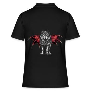 Halloween Loup Loups-Garous - Polo Femme - noir - Dos - Ailine (174cm)