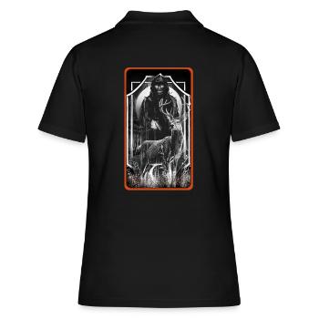 Cerf Forêt Fantômes Halloween Cerf - Polo Femme - noir - Dos - Ailine (174cm)