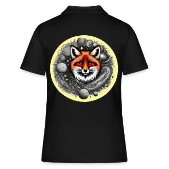 Fuchs Füchse Planeten Planet - Frauen Polo Shirt - Schwarz - Hinten - Ailine (174cm)