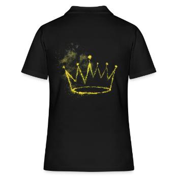 Couronne jaune - Polo Femme - noir - Dos - Ailine (174cm)