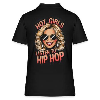 Les filles chaudes écoutent du hip hop - Polo Femme - noir - Dos - Ailine (174cm)