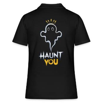 Un fantôme avec une couronne vous hante - Polo Femme - noir - Dos - Ailine (174cm)