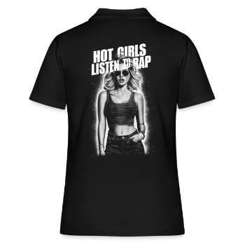 filles chaudes écoutent du rap - Polo Femme - noir - Dos - Ailine (174cm)