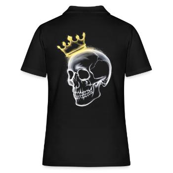 skull with a crown side view - Women's Polo Shirt - black - Back - Ailine (174cm)
