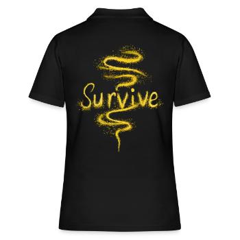 survive yellow dust - Women's Polo Shirt - black - Back - Ailine (174cm)
