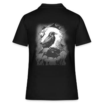 Halloween Corbeau Corbeau Corbeau Corbeaux - Polo Femme - noir - Dos - Ailine (174cm)