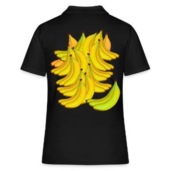 Banane Banane Fruit Fruit Exotique - Polo Femme - noir - Dos - Ailine (174cm)