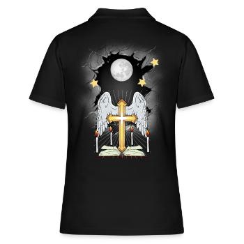 Croix d’église Croix Crucifix - Polo Femme - noir - Dos - Ailine (174cm)