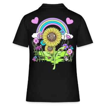 Tournesol Fleurs de tournesol - Polo Femme - noir - Dos - Ailine (174cm)