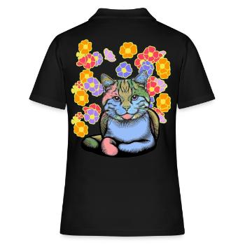Chat Chats Chat domestique Fleurs Enfants Enfant - Polo Femme - noir - Dos - Ailine (174cm)