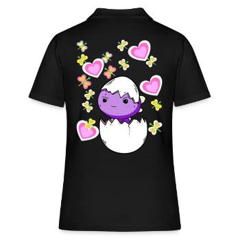 Dragon Pâques Oeuf Oeuf Coquille Dragon Enfant Bébé - Polo Femme - noir - Dos - Ailine (174cm)