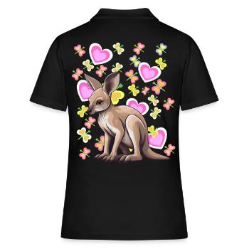 Kangourou Kids Australie Zoo Zoo Animaux du zoo - Polo Femme - noir - Dos - Ailine (174cm)