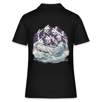Mammifère marin Baleine Poisson Mer - Polo Femme - noir - Dos - Ailine (174cm)