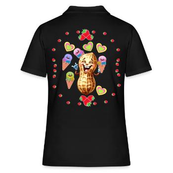 Rétro Peanut Cream Enfants Filles Enfant Garçons Bébé - Polo Femme - noir - Dos - Ailine (174cm)