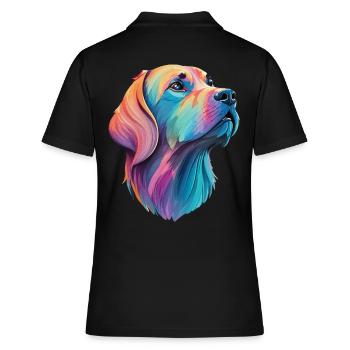 Labrador Hund - Liebevoller Vierbeiner Design - Frauen Polo Shirt - Schwarz - Hinten - Ailine (174cm)