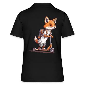 Adventure Fox Premier jour d’école Scooter Design - Polo Femme - noir - Dos - Ailine (174cm)