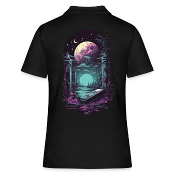 Gothique Vaporwave mysticisme obscurité oeuvre - Polo Femme - noir - Dos - Ailine (174cm)