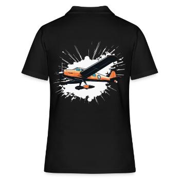 Modellflugzeug Pilot Flugzeug Hobby Flieger - Frauen Polo Shirt - Schwarz - Hinten - Ailine (174cm)