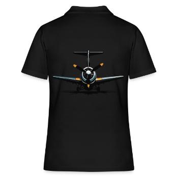 Model Airplane Pilot Airplane Hobby Design - Women's Polo Shirt - black - Back - Ailine (174cm)