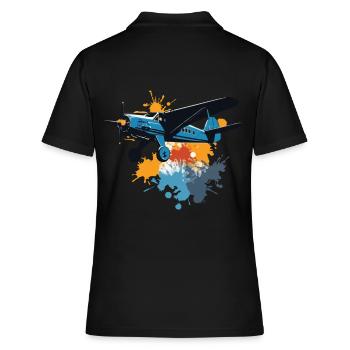 Modèle Avion Pilote Avion Hobby Design - Polo Femme - noir - Dos - Ailine (174cm)