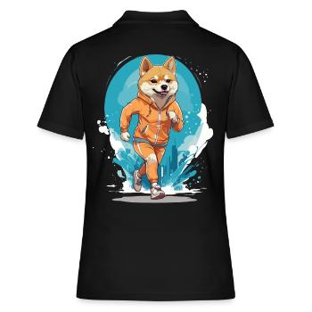 Running Shiba Dog Thrills Jogger - Polo Femme - noir - Dos - Ailine (174cm)