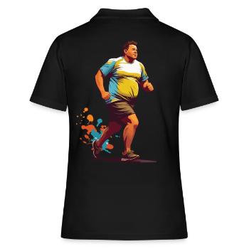 Drôle De Surpoids Coureur Fitness - Polo Femme - noir - Dos - Ailine (174cm)